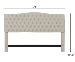 Beige Celeste Upholstered Linen King Headboard 10 Beige Celeste Upholstered Linen King Headboard -Chic Furniture Shop 810513532 3
