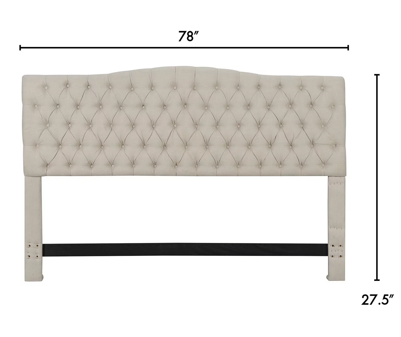 Beige Celeste Upholstered Linen King Headboard 5 Beige Celeste Upholstered Linen King Headboard - Image 5