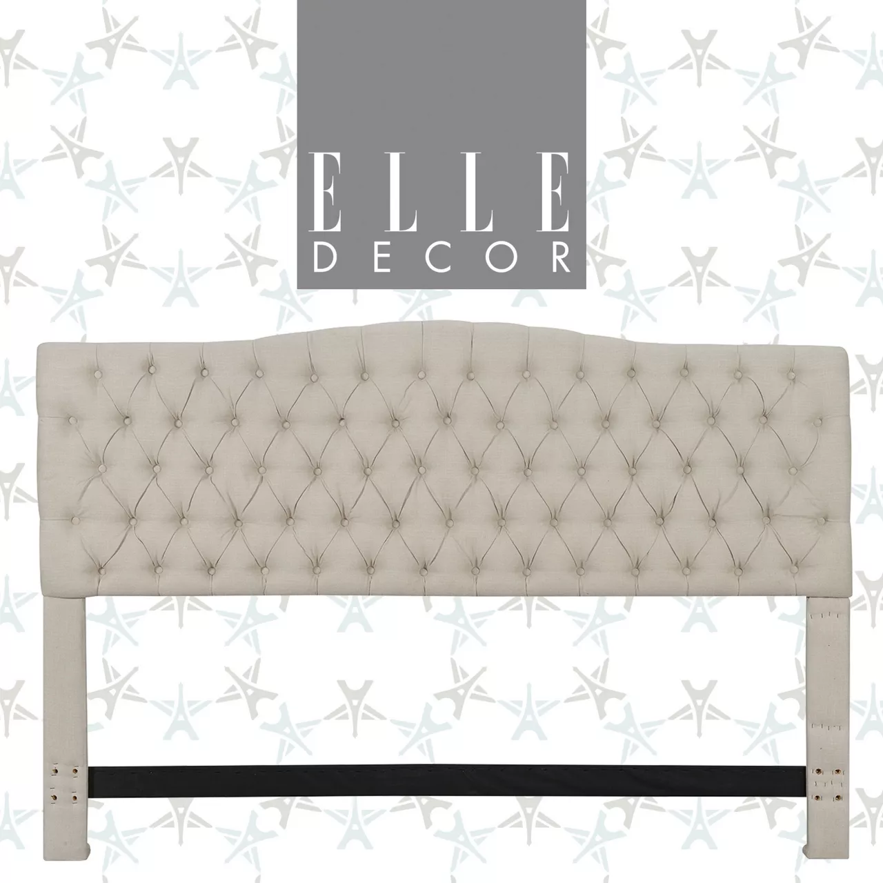 Beige Celeste Upholstered Linen King Headboard 6 Beige Celeste Upholstered Linen King Headboard - Image 6