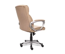 Fawn Tan Linen Executive Office Chair -Chic Furniture Shop 810513549 6