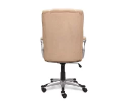 Fawn Tan Linen Executive Office Chair -Chic Furniture Shop 810513549 7