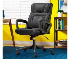 Hannah Black Bonded Leather Office Chair 22 Hannah Black Bonded Leather Office Chair -Chic Furniture Shop 810513552 A0 12