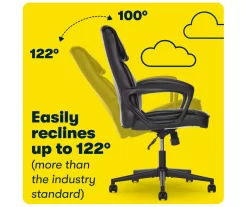 Hannah Black Bonded Leather Office Chair 26 Hannah Black Bonded Leather Office Chair -Chic Furniture Shop 810513552 A0 8