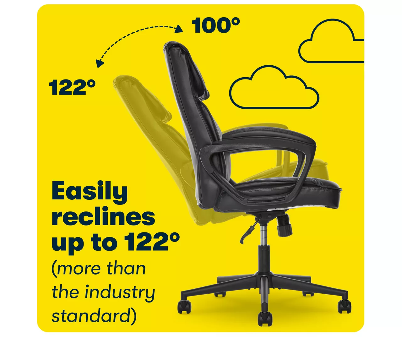 Hannah Black Bonded Leather Office Chair 7 Hannah Black Bonded Leather Office Chair - Image 7