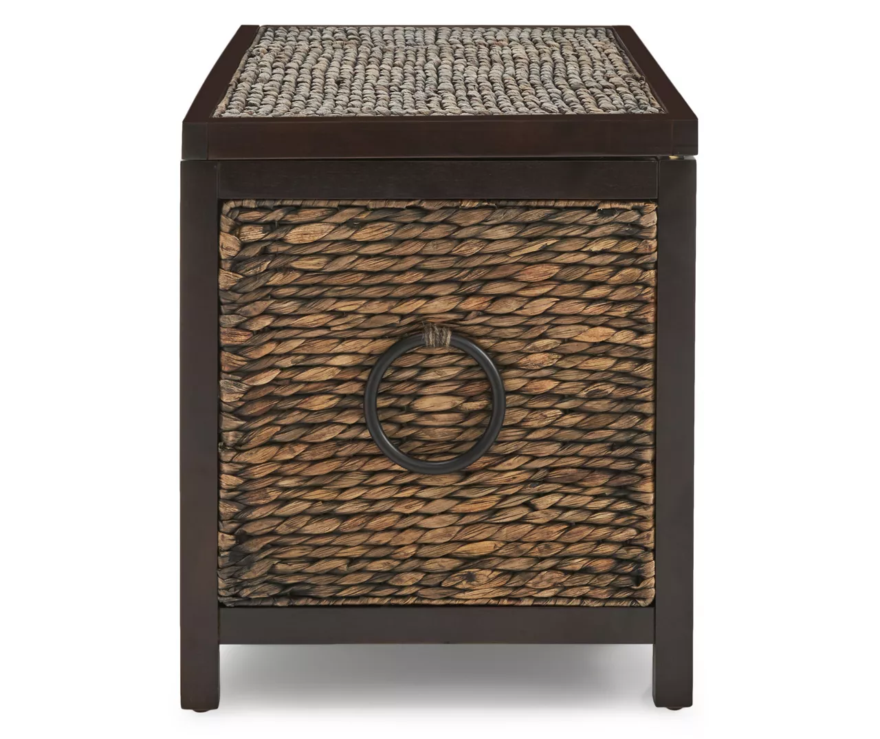 Rustic Black Wicker Storage Trunk 5 Rustic Black Wicker Storage Trunk - Image 5