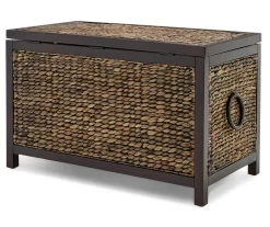 Rustic Black Wicker Storage Trunk 29 Rustic Black Wicker Storage Trunk -Chic Furniture Shop 810513555 13