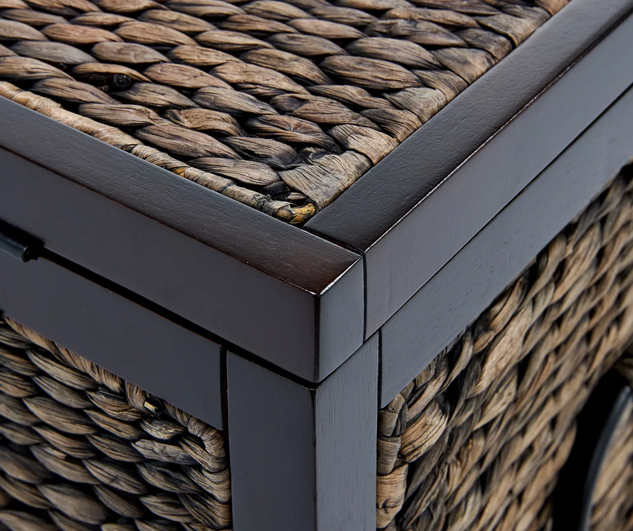 Rustic Black Wicker Storage Trunk 6 Rustic Black Wicker Storage Trunk - Image 6