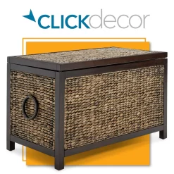 Rustic Black Wicker Storage Trunk 27 Rustic Black Wicker Storage Trunk -Chic Furniture Shop 810513555