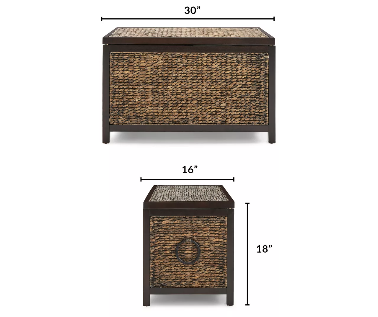 Rustic Black Wicker Storage Trunk 12 Rustic Black Wicker Storage Trunk - Image 12