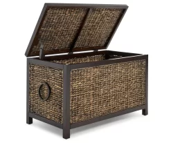 Rustic Black Wicker Storage Trunk 17 Rustic Black Wicker Storage Trunk -Chic Furniture Shop 810513555 4