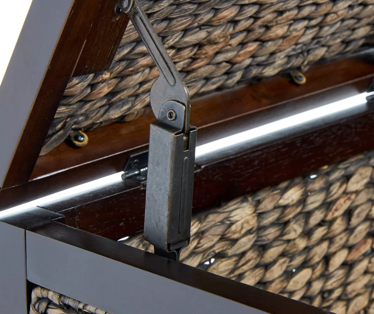 Rustic Black Wicker Storage Trunk 8 Rustic Black Wicker Storage Trunk - Image 8