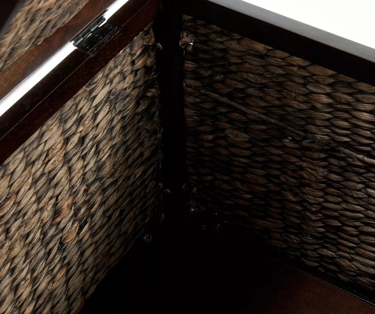 Rustic Black Wicker Storage Trunk 9 Rustic Black Wicker Storage Trunk - Image 9