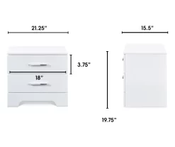 White Hudson 2-Drawer Wood Nightstand 26 White Hudson 2-Drawer Wood Nightstand -Chic Furniture Shop 810513558 4