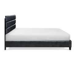 Black Channel Tufted King Upholstered Bed Frame -Chic Furniture Shop 810513588 11