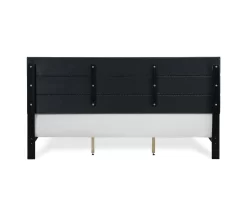 Black Channel Tufted King Upholstered Bed Frame -Chic Furniture Shop 810513588 15