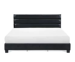 Black Channel Tufted King Upholstered Bed Frame -Chic Furniture Shop 810513588 9