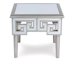 Shelton Silver Mirror End Table
