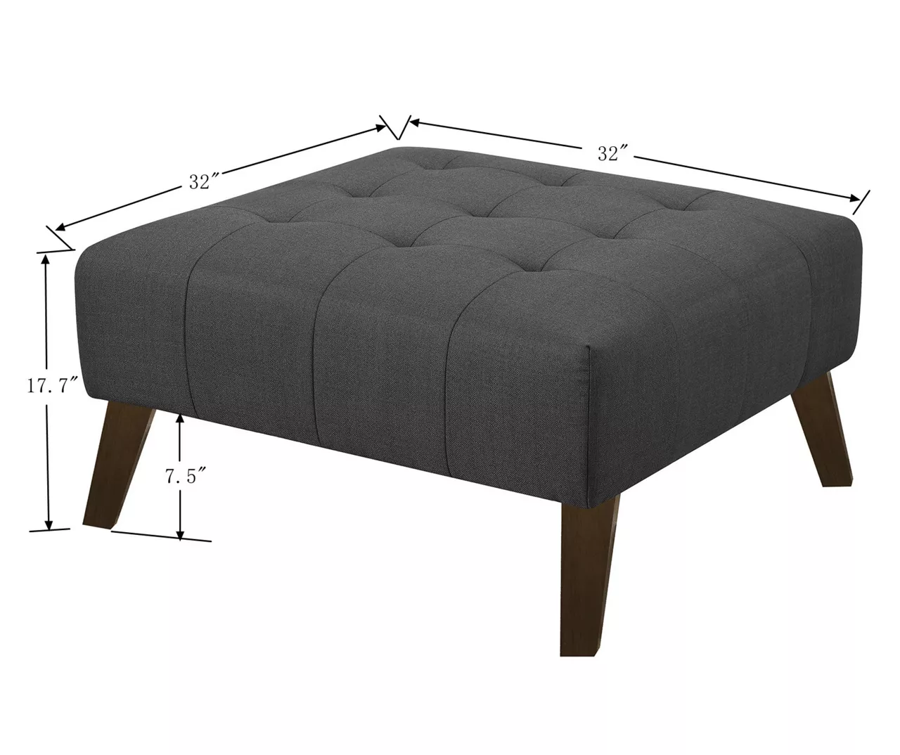 Jasper Navy Peacock Square Ottoman 6 Jasper Navy Peacock Square Ottoman - Image 6