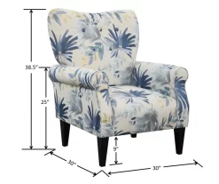 Willow River Lincoln Floral Accent Chair 34 Willow River Lincoln Floral Accent Chair -Chic Furniture Shop 810519970 4