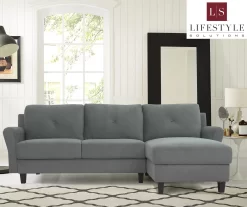 Hayward Gray Rolled Arm Sectional -Chic Furniture Shop 810524579 10