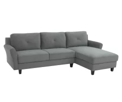 Hayward Gray Rolled Arm Sectional -Chic Furniture Shop 810524579 3