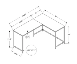 Black Metal L-Shaped Corner Desk 19 Black Metal L-Shaped Corner Desk -Chic Furniture Shop 810527369 10