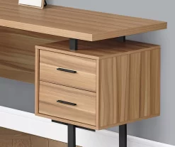 Brown Reclaimed 3-Drawer L-Shaped Corner Desk -Chic Furniture Shop 810527371 3