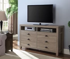 60" Driftwood Storage TV Stand