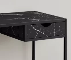 Black Marble Look Computer Desk -Chic Furniture Shop 810533363 4 1