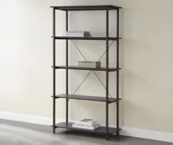 Real Living Rustic 5-Shelf Bookcase -Chic Furniture Shop 810534675