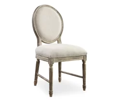 Sandstone Buff & Cream Upholstered Dining Chairs, 2-Pack