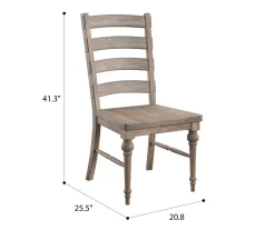 Sandstone Buff Ladderback Upholstered Dining Chairs, 2-Pack -Chic Furniture Shop 810535746 2