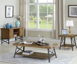 Pomona Pine Brown & Steel Gray 24" Wood Open-Shelf End Table 16 Pomona Pine Brown & Steel Gray 24" Wood Open-Shelf End Table -Chic Furniture Shop 810535748 9