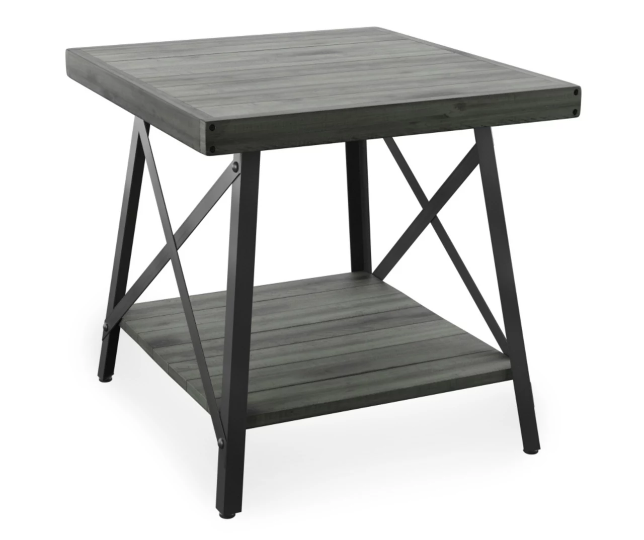 Pomona Gray & Steel Gray 24" Wood Open-Shelf End Table 1 Pomona Gray & Steel Gray 24" Wood Open-Shelf End Table
