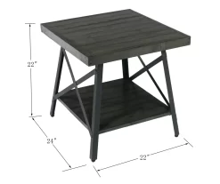Pomona Gray & Steel Gray 24" Wood Open-Shelf End Table 15 Pomona Gray & Steel Gray 24" Wood Open-Shelf End Table -Chic Furniture Shop 810535749 2