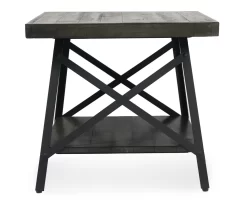 Pomona Gray & Steel Gray 24" Wood Open-Shelf End Table 11 Pomona Gray & Steel Gray 24" Wood Open-Shelf End Table -Chic Furniture Shop 810535749 5