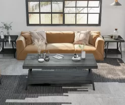 Pomona Gray & Steel Gray 24" Wood Open-Shelf End Table 12 Pomona Gray & Steel Gray 24" Wood Open-Shelf End Table -Chic Furniture Shop 810535749 7