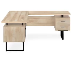 Natural Wood Look 3-Drawer L-Shaped Corner Comptuer Desk 12 Natural Wood Look 3-Drawer L-Shaped Corner Comptuer Desk -Chic Furniture Shop 810535780 5