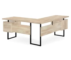 Natural Wood Look 3-Drawer L-Shaped Corner Comptuer Desk 13 Natural Wood Look 3-Drawer L-Shaped Corner Comptuer Desk -Chic Furniture Shop 810535780 6