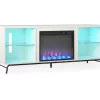 Newland White Electric Fireplace Console