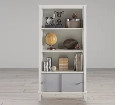 Monarch Hill Poppy Gray & White Bookcase -Chic Furniture Shop 810538207 2