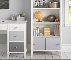Monarch Hill Poppy Gray & White Bookcase -Chic Furniture Shop 810538207 3