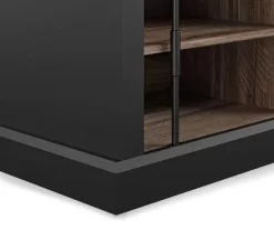 70" Fowler Black Electric Fireplace Console -Chic Furniture Shop 810538243 4