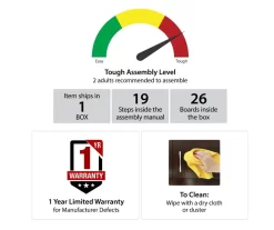 70" Fowler Black Electric Fireplace Console -Chic Furniture Shop 810538243 6