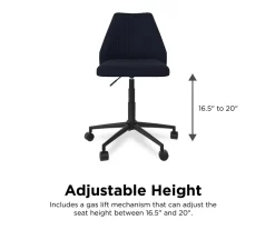 Brittany Blue Linen Office Chair -Chic Furniture Shop 810538399 4