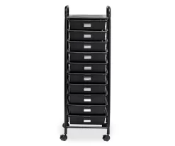 Black Metal 10-Drawer Rolling Storage Cart -Chic Furniture Shop 810539916 4