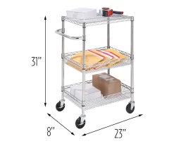 Chrome 3-Shelf Storage Cart -Chic Furniture Shop 810539919 5