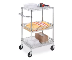 Chrome 3-Shelf Storage Cart -Chic Furniture Shop 810539919 8