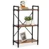 Black Industrial 3-Tier Bookshelf