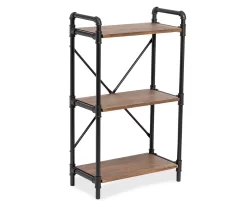 Black Industrial 3-Tier Bookshelf -Chic Furniture Shop 810539936 3